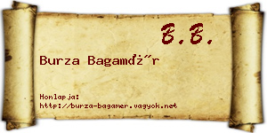 Burza Bagamér névjegykártya